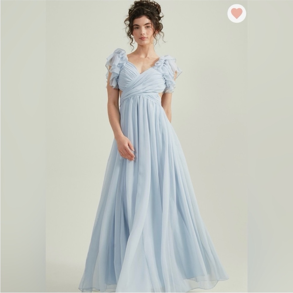 Altar’d State Blaire Maxi Dress Blue with Open Back